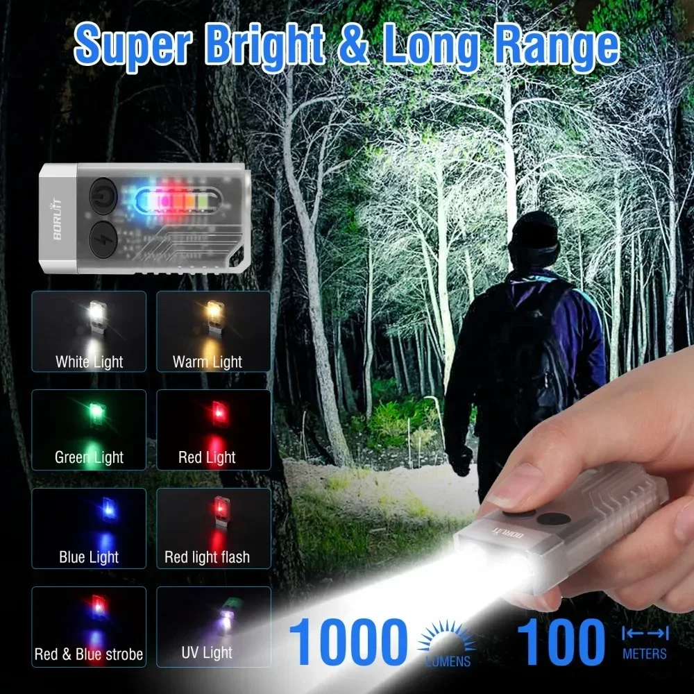 BORUiT V10 Keychain UV LED EDC - đánh giá và giá Fishing Kit Compact