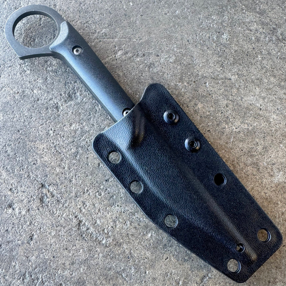 Black Fixed Blade Knife with 5 - đánh giá và giá Bushcraft Knife Fixed