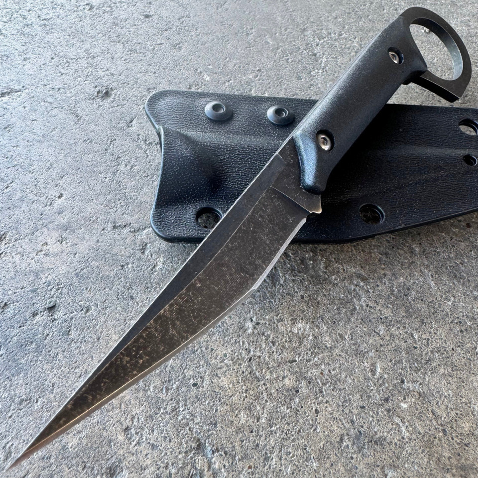 Black Fixed Blade Knife with 5 - đánh giá và giá Bushcraft Knife Fixed
